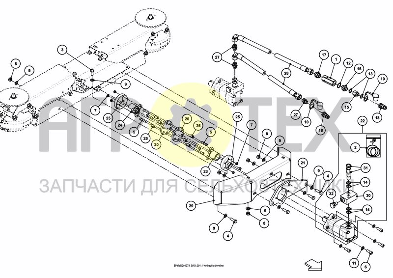 HYDRAULIC MOTOR 0.1L (№20 на схеме)