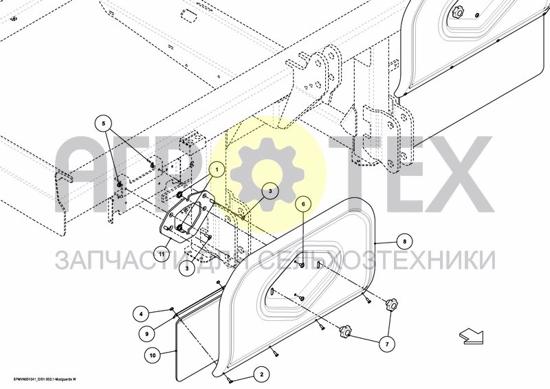 Чертеж MUD GUARDS