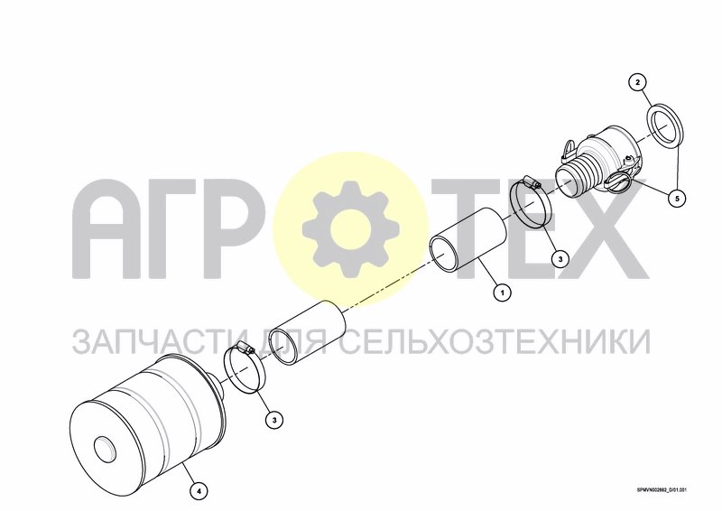 Чертеж SUCTION HOSE 2"-8M