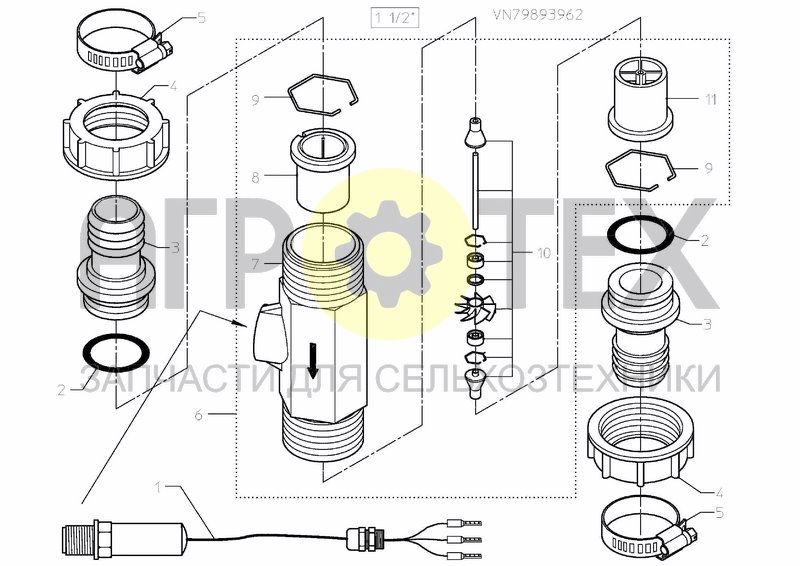 Чертеж FLOWMETER 1,5