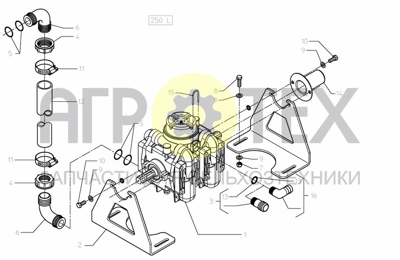 Чертеж PUMPSET 250 L