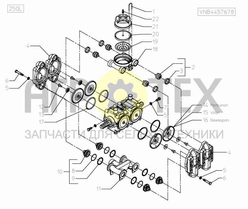 Чертеж PUMPSET 250 L