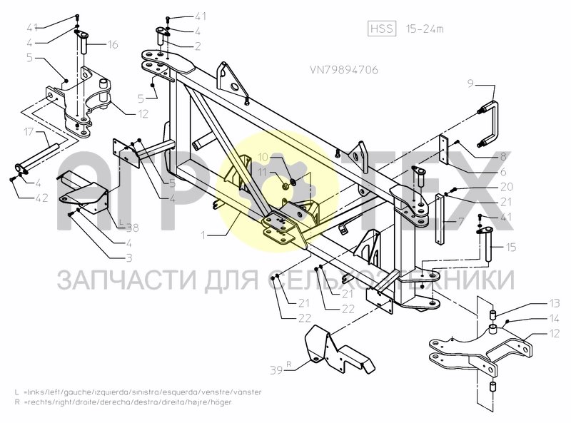 Чертеж MIDDLESECTION HSS 15---24 M