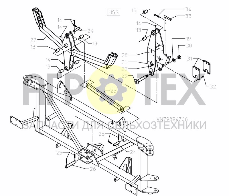 Чертеж MIDDLESECTION HSS 15---24 M