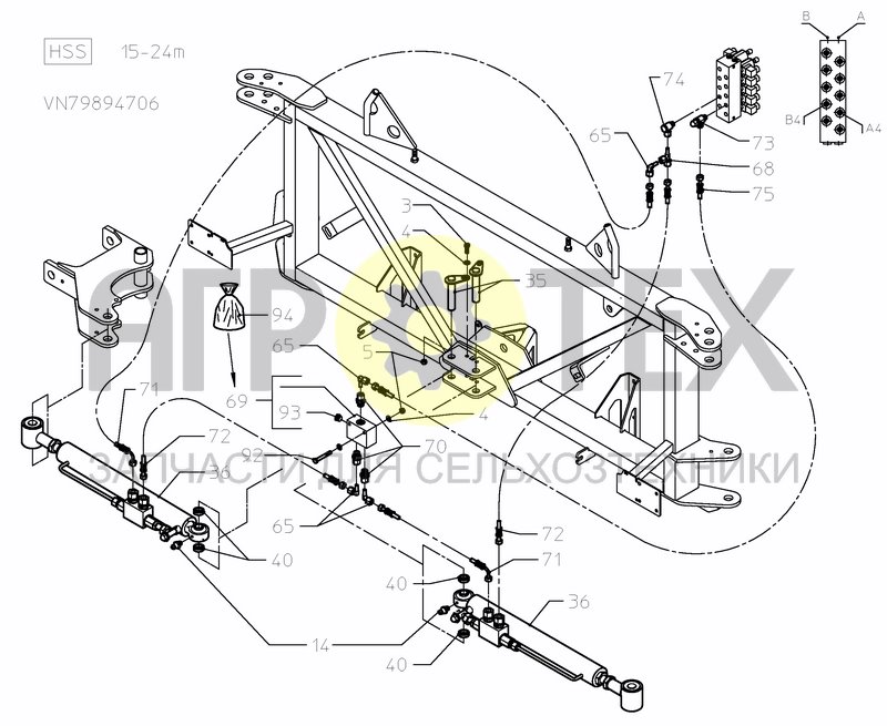 Чертеж MIDDLESECTION HSS 15---24 M