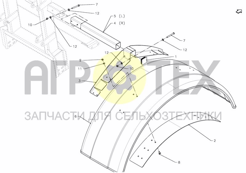 Чертеж MUD GUARDS