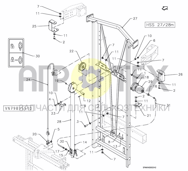 Чертеж LIFT FRAME HSS 27---30M