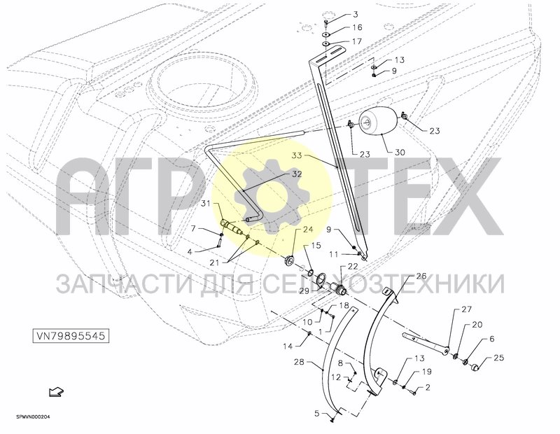 Чертеж MAIN TANK, LEVEL INDICATOR 2800 L