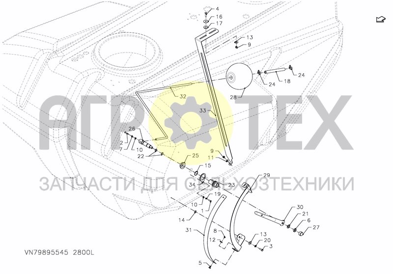 Чертеж MAIN TANK, LEVEL INDICATOR 2800 L