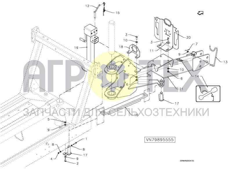 Чертеж DRAWBAR, LOW LINKAGE FIXED