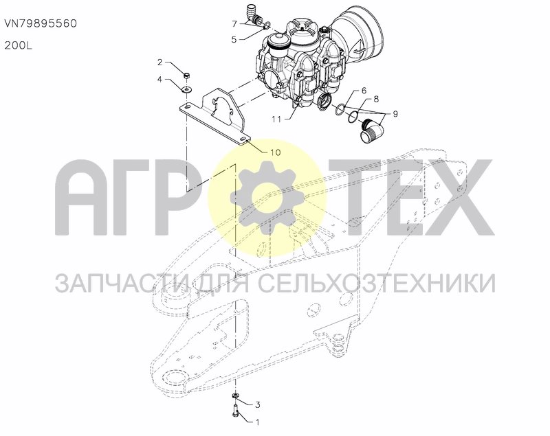 Чертеж PUMPSET 200 L