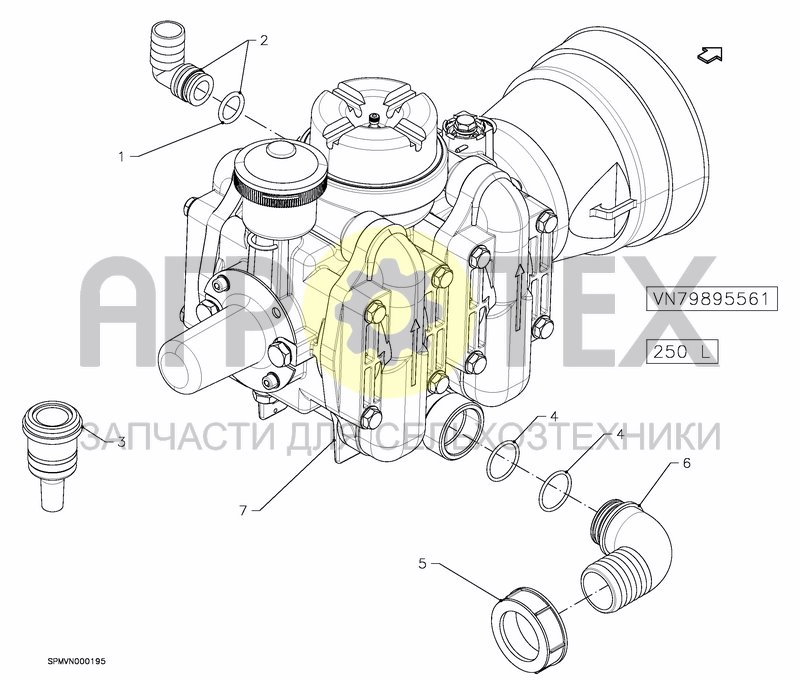 Чертеж PUMPSET 250 L