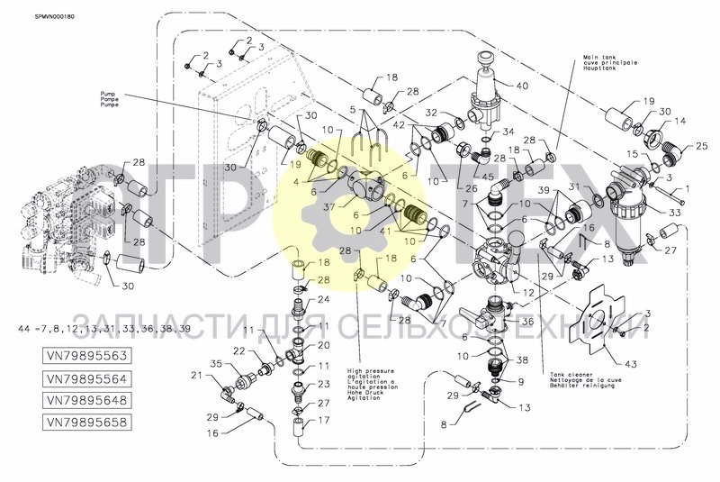 Чертеж VALVESET 200/250 L AUTO SUCTION VALVE