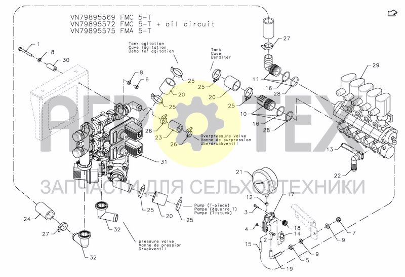 Чертеж CONTROL SYSTEM FMC5 OIL CIRCUIT