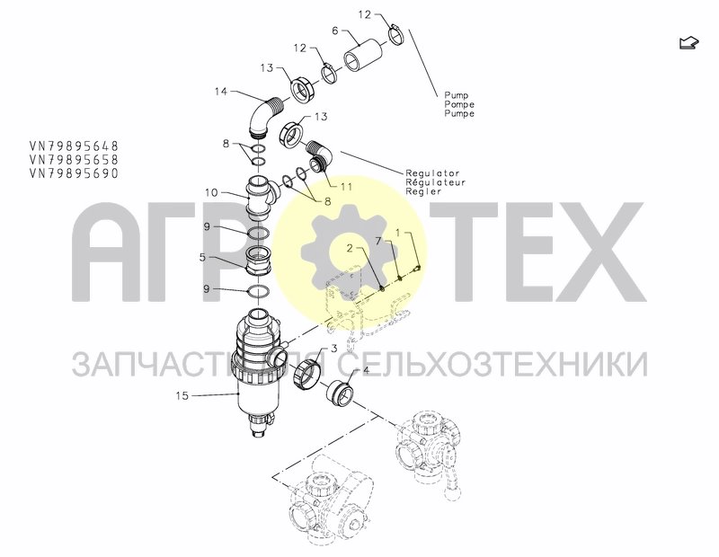 Чертеж VALVESET 200/250 L AUTO SUCTION VALVE