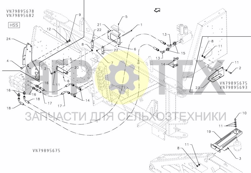 Чертеж BOOM GUIDE INCL HYDR