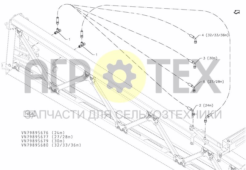 Чертеж BOOM GUIDE HSA