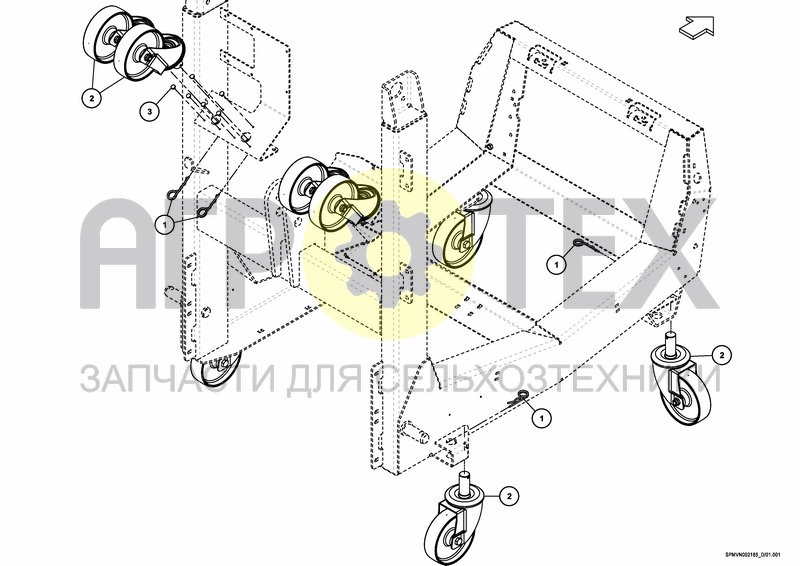 Чертеж TRANSPORT WHEELS , SET