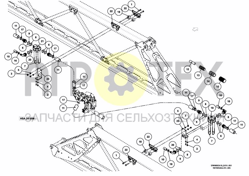 Чертеж WATER & PARTS HSA 24---36M [2PF]