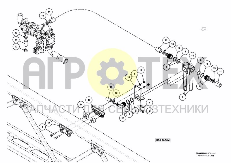 Чертеж WATER & PARTS HSA 24---36M [2PF]