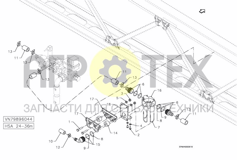 Чертеж WATER & PARTS HSA 24---36M [2PF]