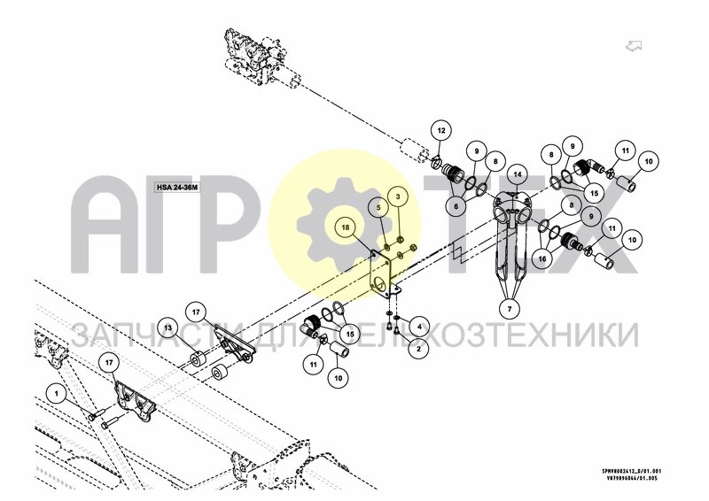 Чертеж WATER & PARTS HSA 24---36M [2PF]