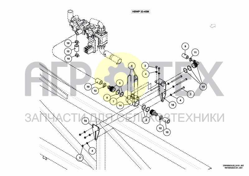 Чертеж WATER & PARTS HBWP 33---45M [3PF]