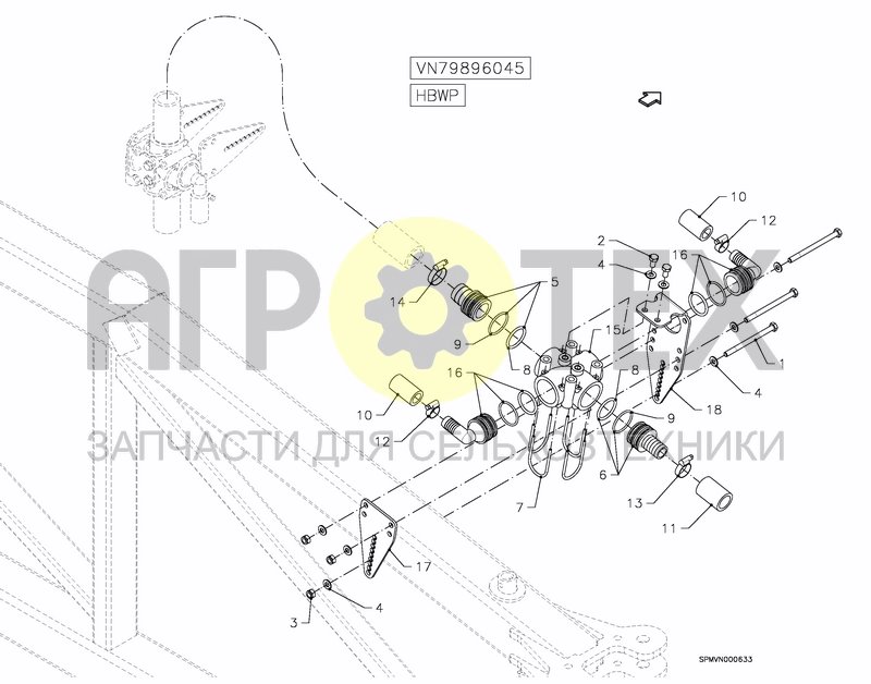 Чертеж WATER & PARTS HBWP 33---45M [3PF]