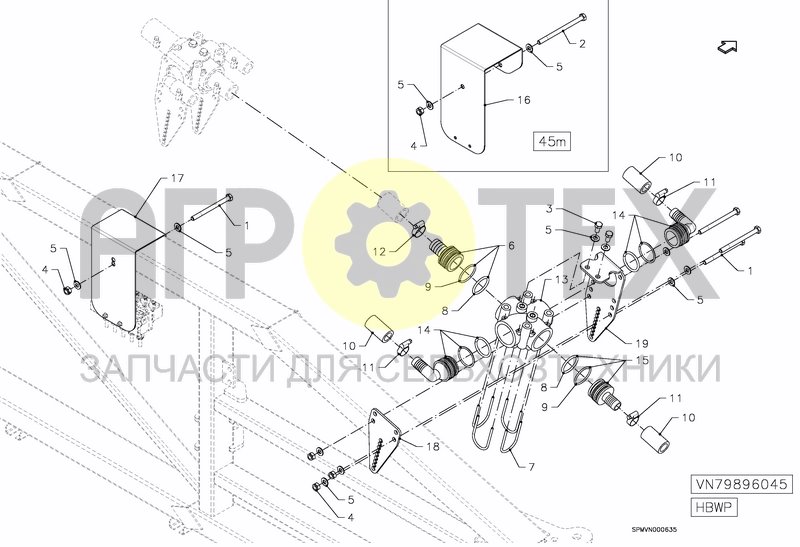 Чертеж WATER & PARTS HBWP 33---45M [3PF]