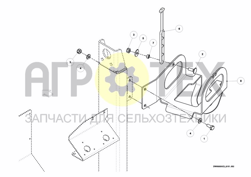 Чертеж SUCTION HOSE FRAME