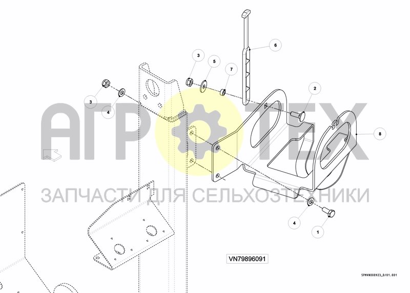 Чертеж SUCTION HOSE FRAME