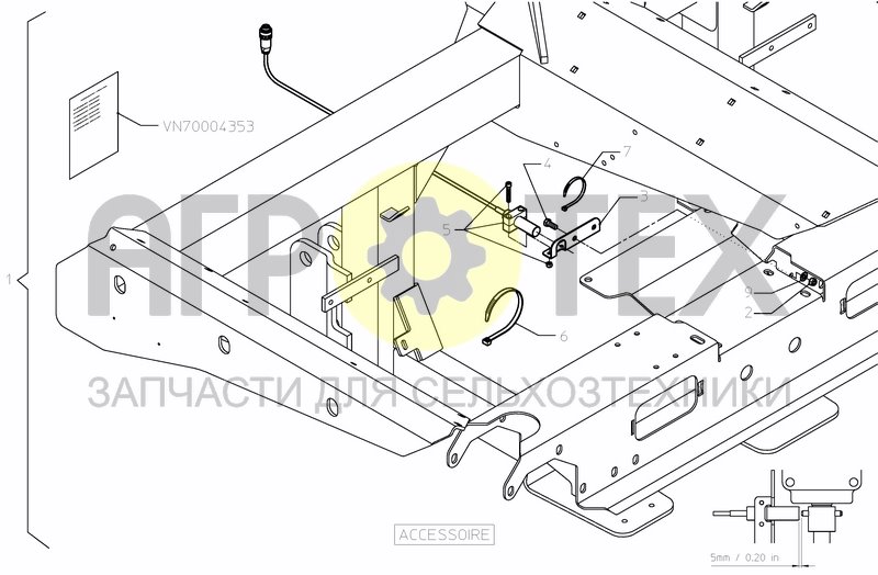 Чертеж SPREADING DISC RPM SENSOR SET