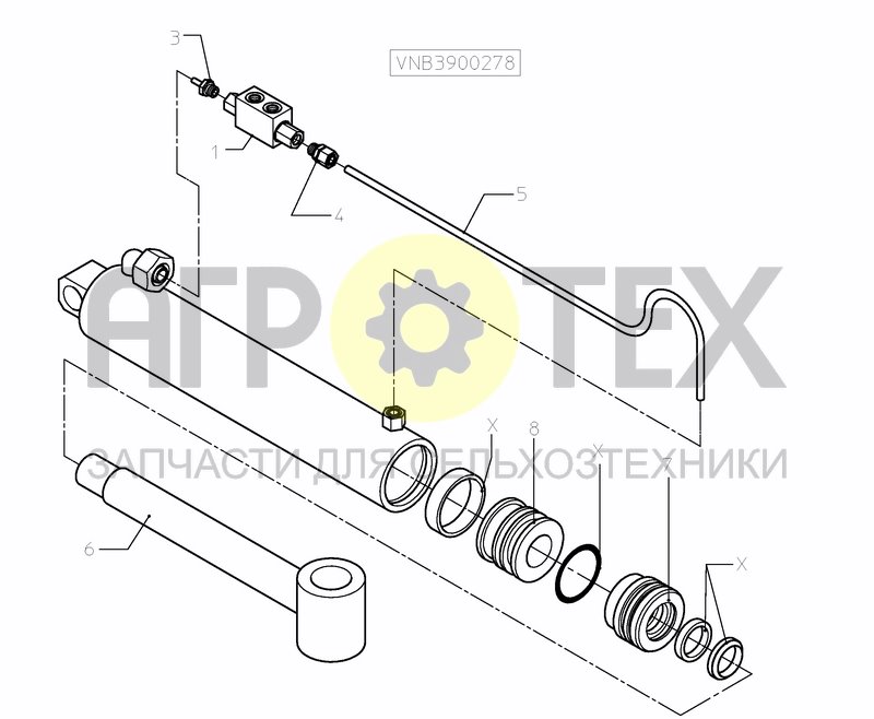 Чертеж DRAWBAR, TOP LINKAGE FIXED