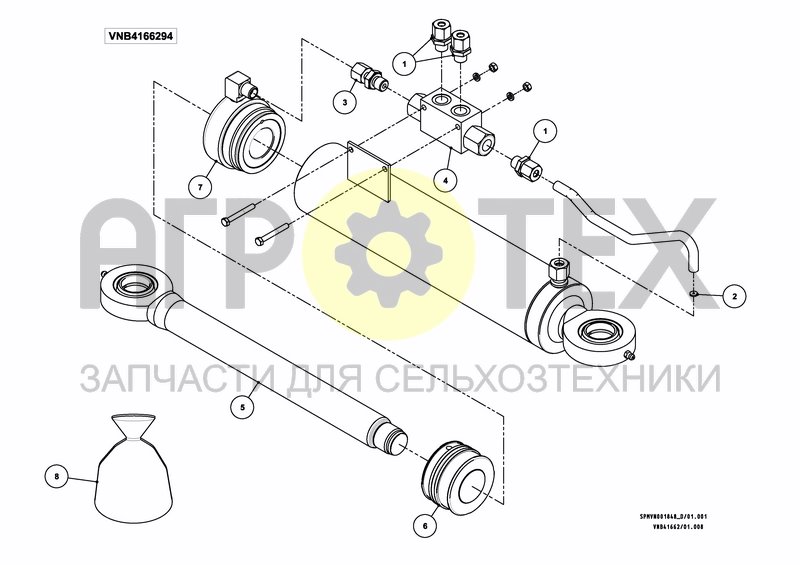 Чертеж DRAWBAR, LOW LINKAGE AUTO STEERING SYSTEM