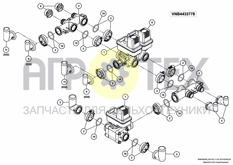 Чертеж CONTROL SYSTEM FMC 5/7/9 OIL CIRCUIT