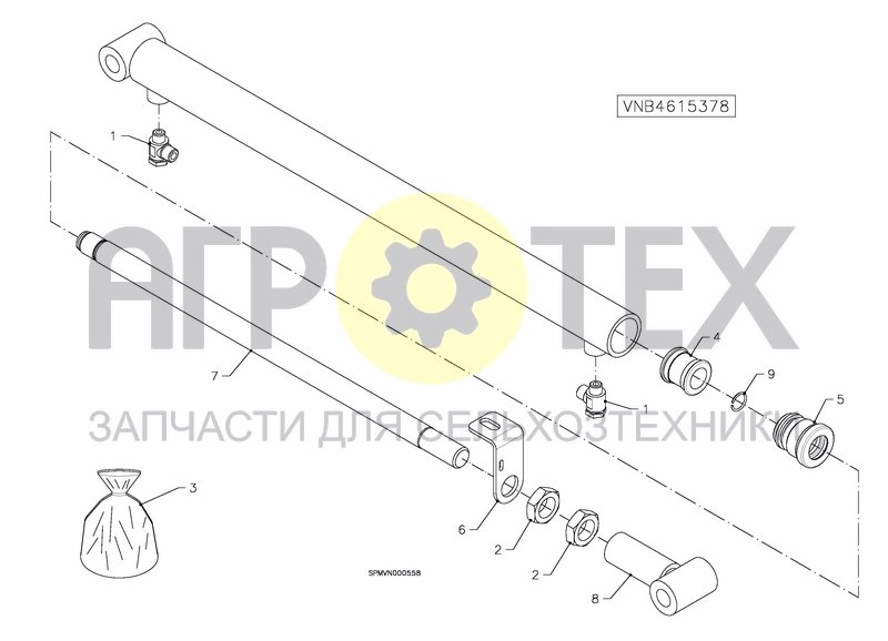 Чертеж BOOMBLOCKING SET HYDRAULIC