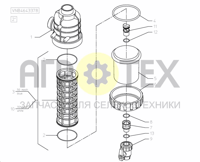 Чертеж VALVESET 200/250 L AUTO SUCTION VALVE