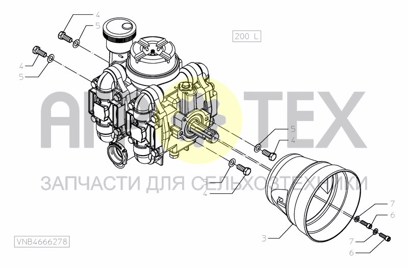 Чертеж PUMPSET 200 L