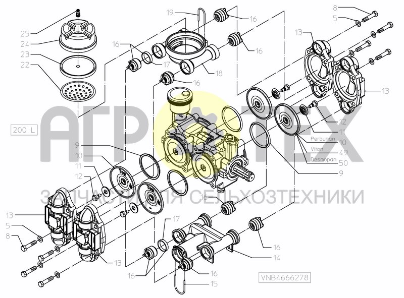 Чертеж PUMPSET 200 L