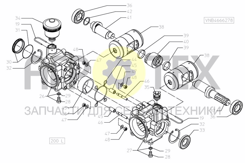 Чертеж PUMPSET 200 L