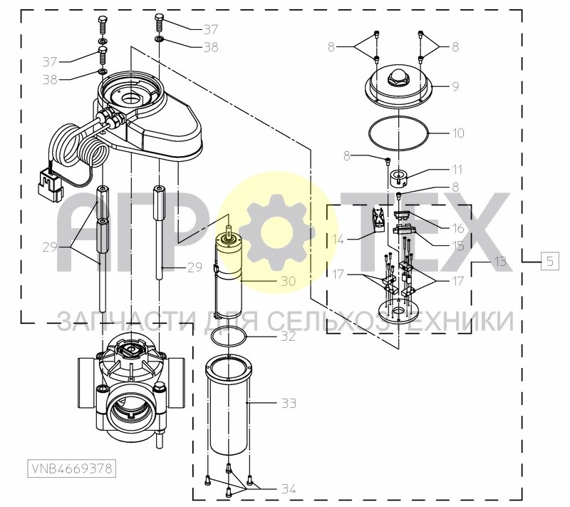 Чертеж VALVESET 380 L AUTO SUCTION VALVE