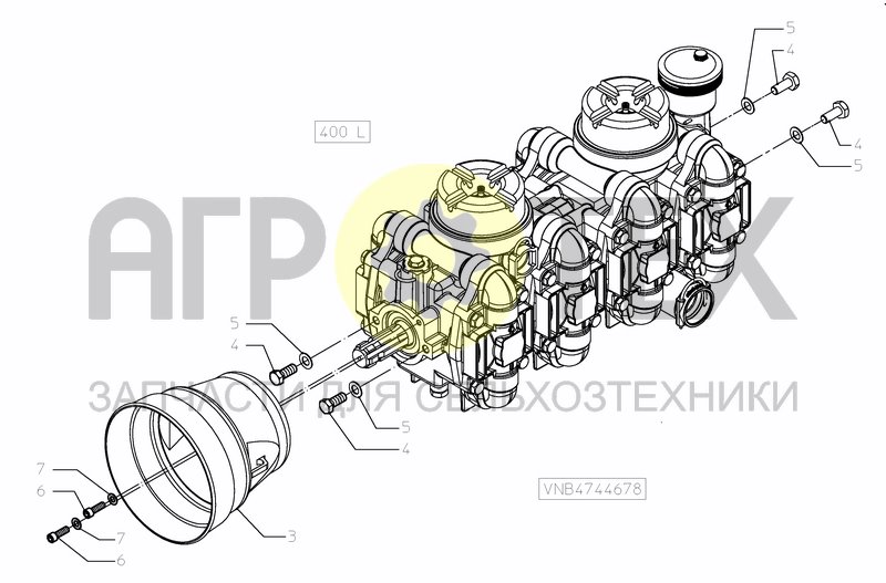 Чертеж PUMPSET 400 L