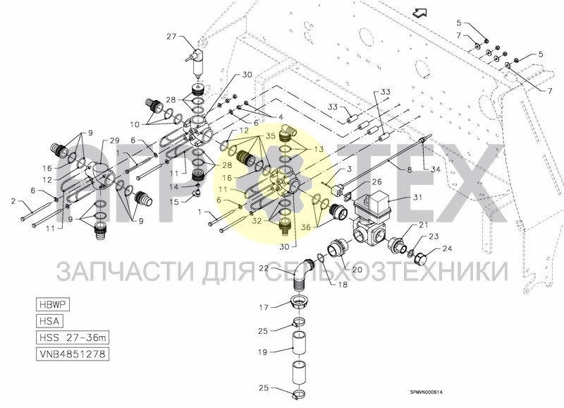 Чертеж WATER & PARTS HSS 27---36M