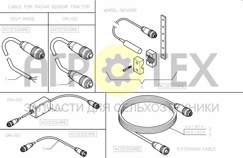 Чертеж SENSORS AND CABLES