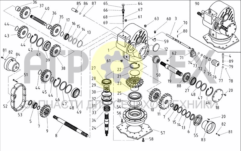 Чертеж GEARBOX (OPTIONAL)