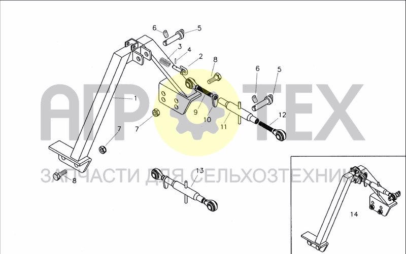 Чертеж DA-SEEDER HITCH