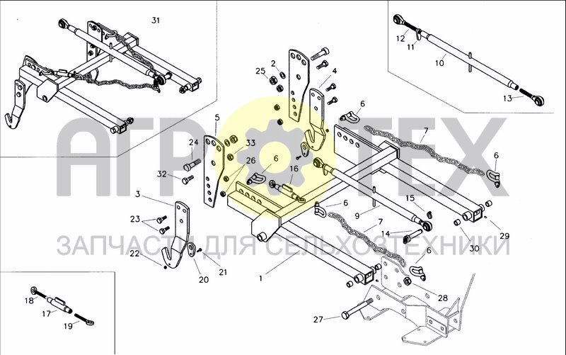 Чертеж MECH. SEEDER HITCH