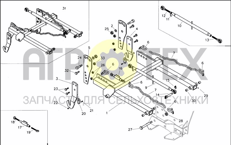 Чертеж MECH. SEEDER HITCH