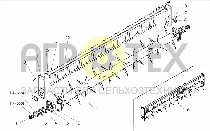 Чертеж SPIKE ROLLER