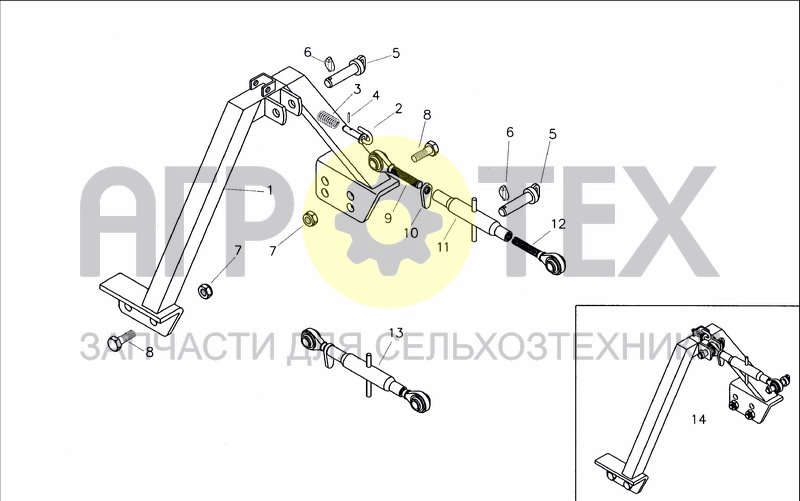 Чертеж DA-SEEDER HITCH